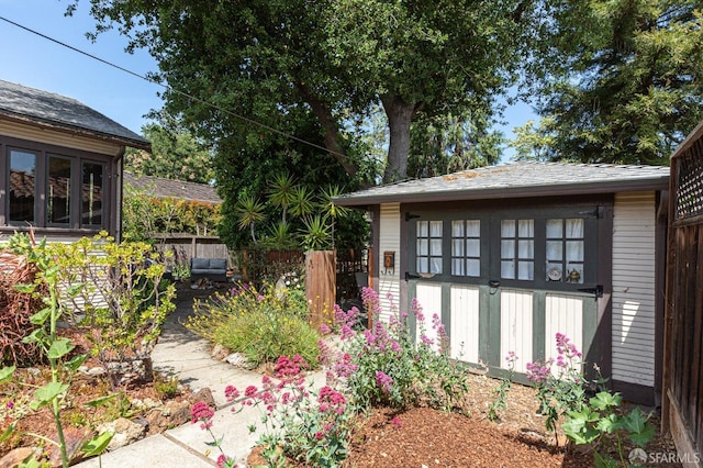 exterior space with fence