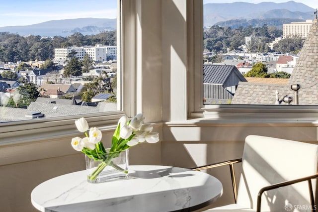 1015 Ashbury St Unit 4, San Francisco, CA 94117 - dining room with a mountain view