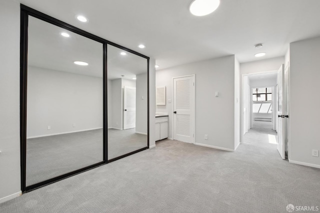120 Landers St Unit D, San Francisco, CA 94114 - unfurnished bedroom featuring light colored carpet, baseboards, and recessed lighting