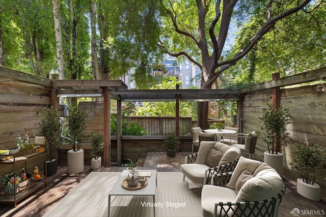 120 Landers St Unit D, San Francisco, CA 94114 - fenced backyard featuring an outdoor living space and outdoor dining space