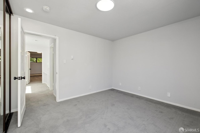 120 Landers St Unit D, San Francisco, CA 94114 - carpeted empty room with a smoke detector, baseboards, a baseboard heating unit, and recessed lighting