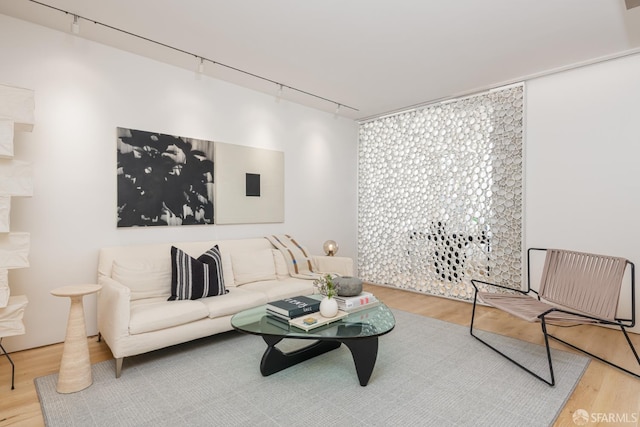 38 Bryant St Unit 405, San Francisco, CA 94105 - living area with rail lighting and wood finished floors