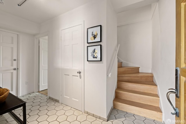 1727 45th Ave, San Francisco, CA 94122 - entrance foyer featuring stairway and light tile patterned floors