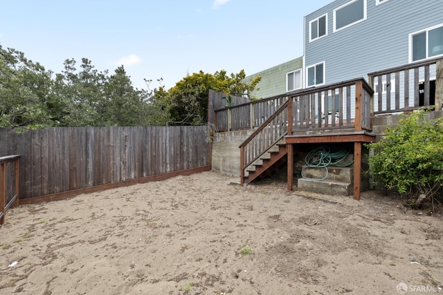 1727 45th Ave, San Francisco, CA 94122 - view of yard with stairway and a deck