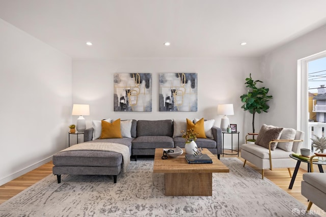 1727 45th Ave, San Francisco, CA 94122 - living room with light wood-style floors and recessed lighting