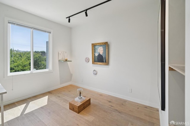 1515 Van Dyke Ave, San Francisco, CA 94124 - spare room with rail lighting and light wood finished floors