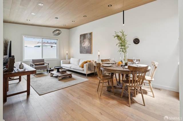 1515 Van Dyke Ave, San Francisco, CA 94124 - living room featuring light wood-type flooring, recessed lighting, and wooden ceiling