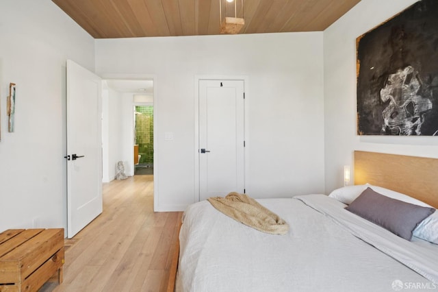 1515 Van Dyke Ave, San Francisco, CA 94124 - bedroom featuring light wood finished floors and wood ceiling