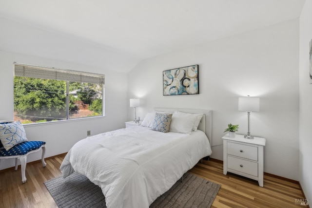7 Hearthstone Ct, San Rafael, CA 94903 - bedroom featuring vaulted ceiling and wood finished floors