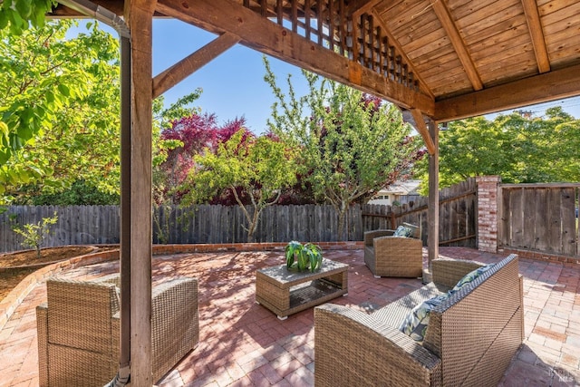 7 Hearthstone Ct, San Rafael, CA 94903 - view of patio with a fenced backyard and an outdoor hangout area