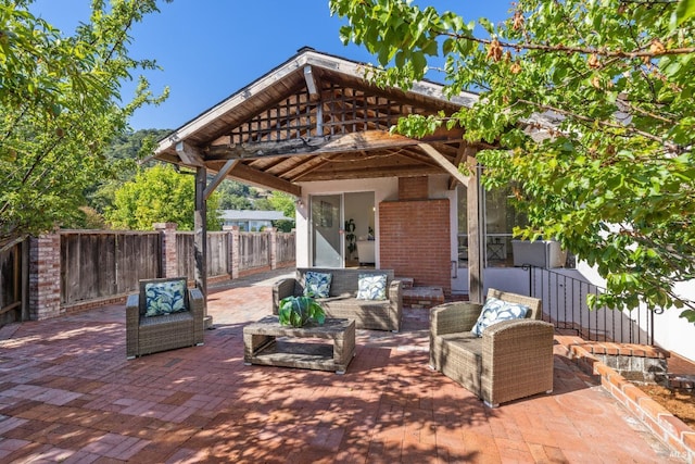 7 Hearthstone Ct, San Rafael, CA 94903 - view of patio / terrace with fence and outdoor lounge area
