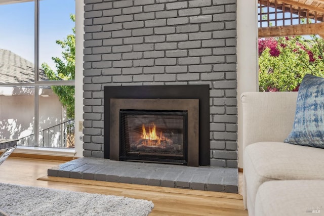 7 Hearthstone Ct, San Rafael, CA 94903 - detailed view of a fireplace and wood finished floors