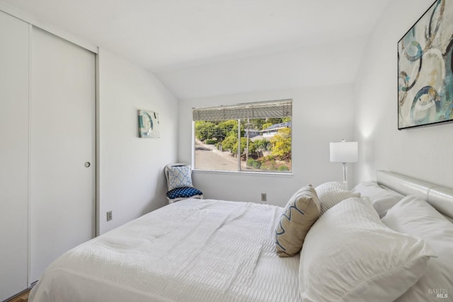 7 Hearthstone Ct, San Rafael, CA 94903 - bedroom with lofted ceiling and a closet