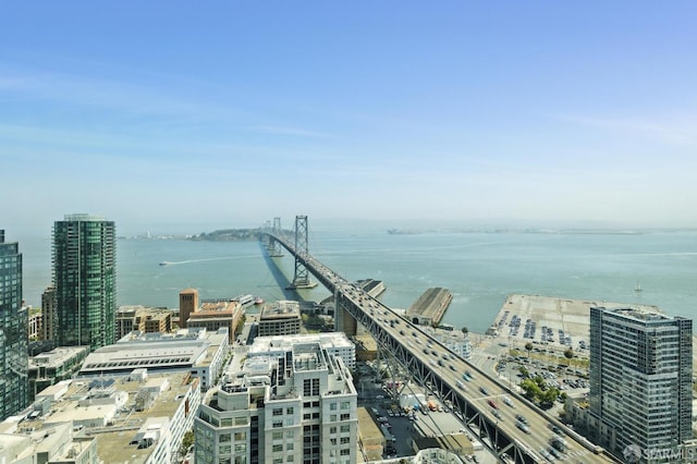 water view with a view of city