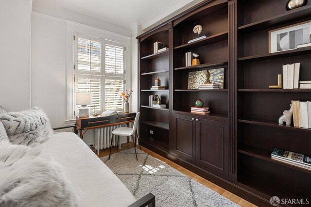 1998 Vallejo St Unit 2, San Francisco, CA 94123 - office space featuring light wood-style floors and radiator heating unit