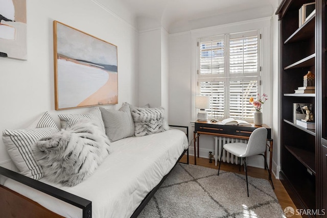1998 Vallejo St Unit 2, San Francisco, CA 94123 - office area with wood finished floors and radiator