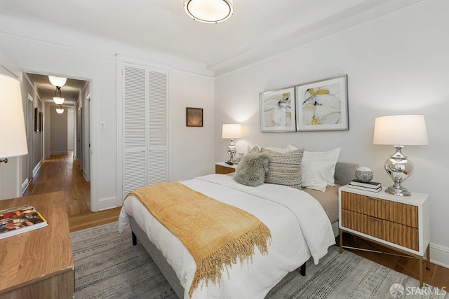 1998 Vallejo St Unit 2, San Francisco, CA 94123 - bedroom featuring wood finished floors and a closet