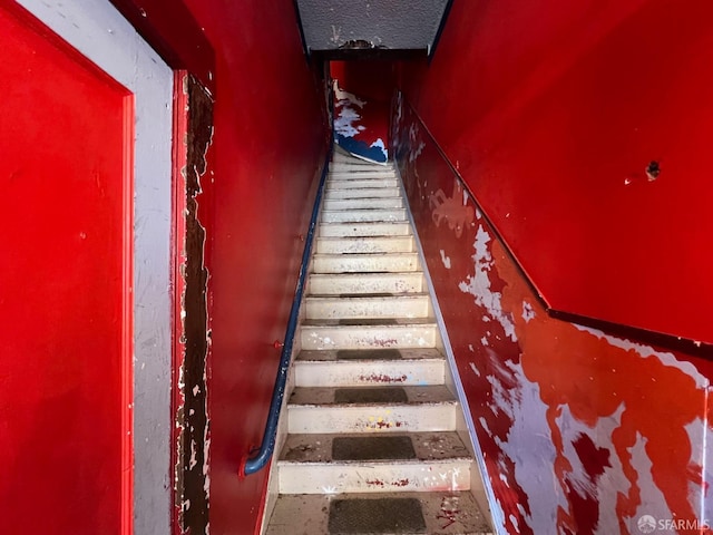 view of stairway