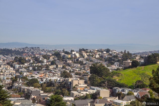 city view with a mountain view