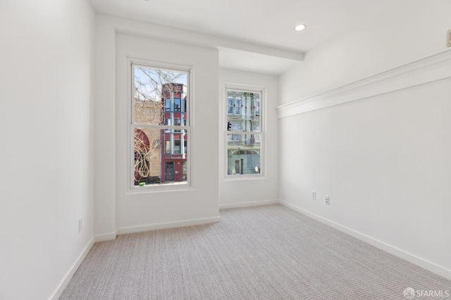 view of carpeted spare room