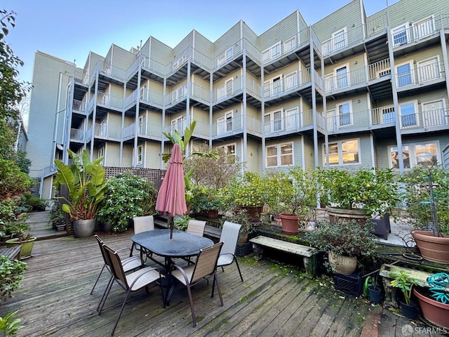 view of wooden terrace