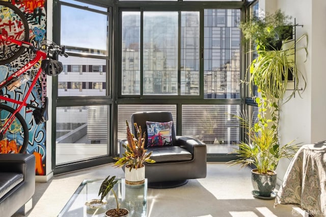 view of sunroom