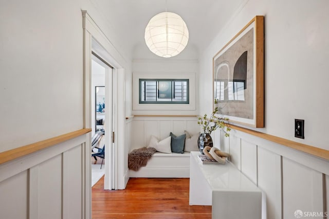 670 Page St, San Francisco, CA 94117 - foyer entrance with light wood-style floors and wainscoting