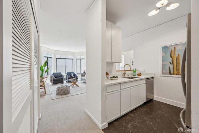 1805 Fillmore St Unit 302, San Francisco, CA 94115 - bar with a sink, dishwasher, and baseboards