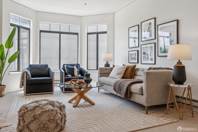 1805 Fillmore St Unit 302, San Francisco, CA 94115 - carpeted living area featuring crown molding
