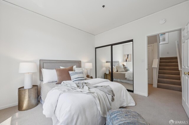 1805 Fillmore St Unit 302, San Francisco, CA 94115 - bedroom featuring carpet floors, baseboards, and a closet