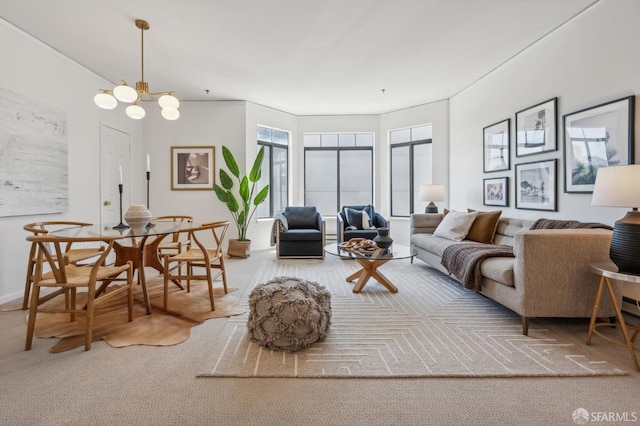 1805 Fillmore St Unit 302, San Francisco, CA 94115 - carpeted living area with a chandelier