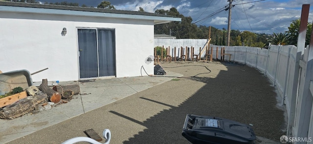 view of patio featuring a fenced backyard