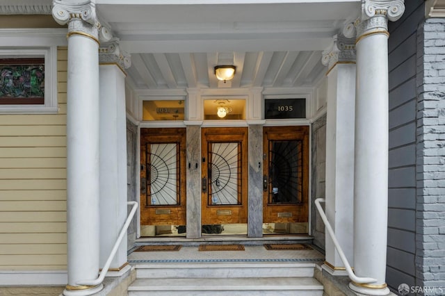 view of doorway to property