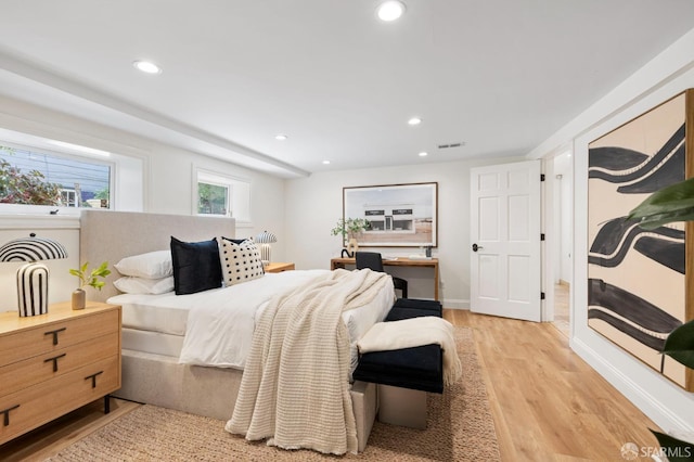 803 Vermont St, San Francisco, CA 94107 - bedroom with light wood-style floors and recessed lighting