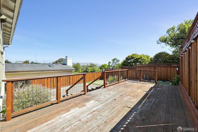 556 Cherry Ave, San Bruno, CA 94066 - wooden terrace with a fenced backyard
