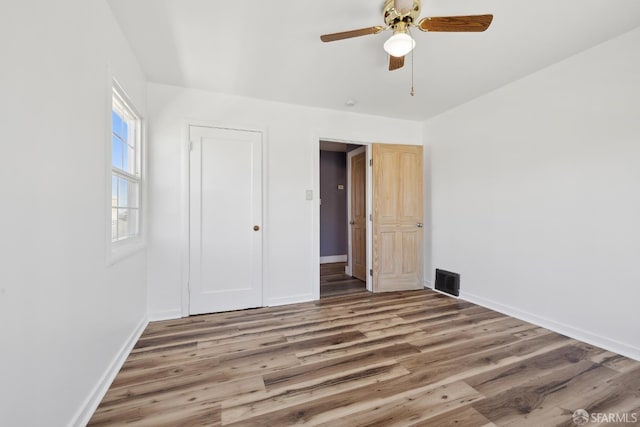 556 Cherry Ave, San Bruno, CA 94066 - unfurnished bedroom featuring light wood finished floors, baseboards, and ceiling fan