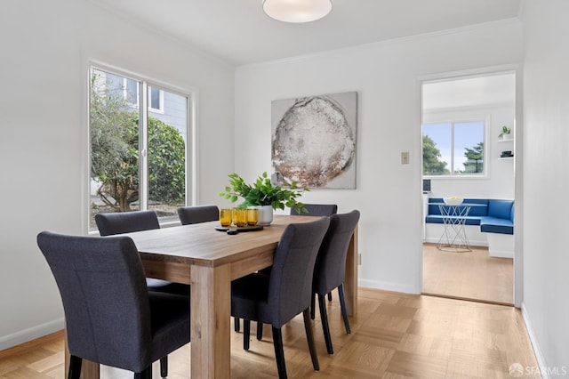 2421 Quintara St, San Francisco, CA 94116 - dining space with plenty of natural light and ornamental molding