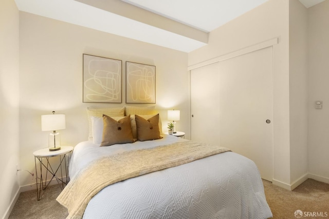 3090 Glascock St Unit 112, Oakland, CA 94601 - bedroom featuring light carpet, baseboards, and a closet