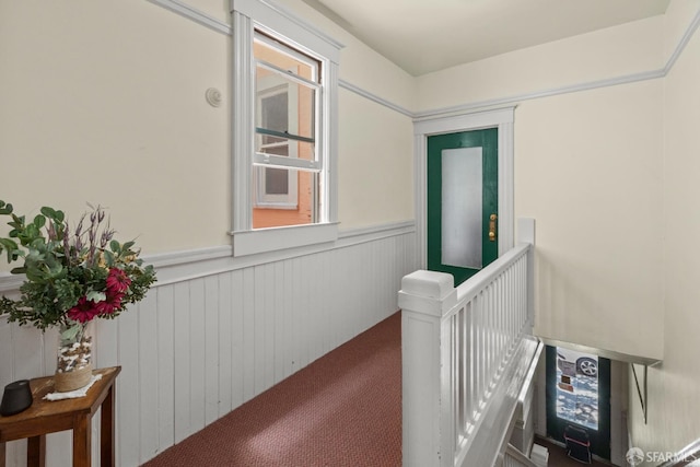 4632 18th St, San Francisco, CA 94114 - hall featuring wainscoting and carpet