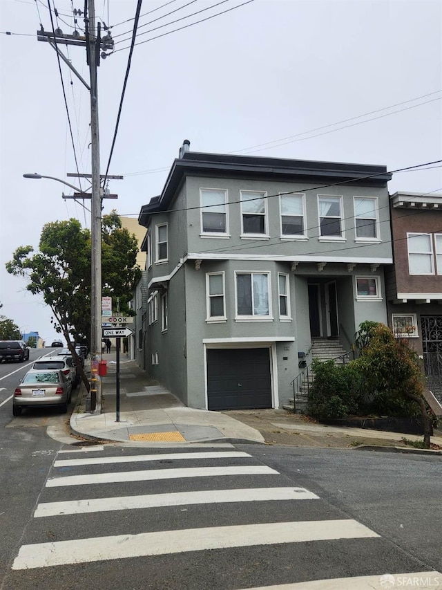 view of front of home featuring a garage