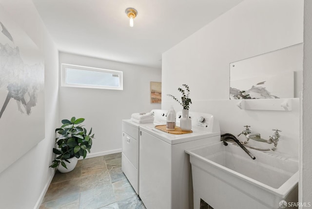 245 Skyline Dr, Daly City, CA 94015 - laundry area featuring washing machine and clothes dryer and light stone finish floors