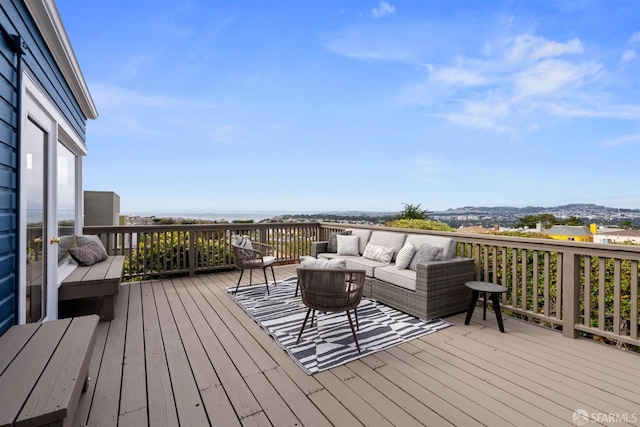 245 Skyline Dr, Daly City, CA 94015 - deck featuring an outdoor hangout area