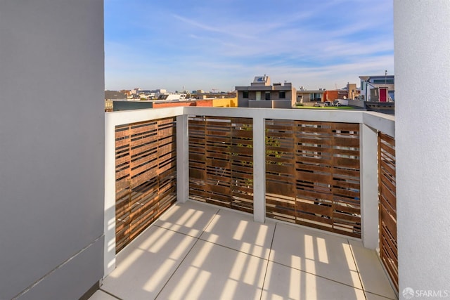 balcony featuring a view of city