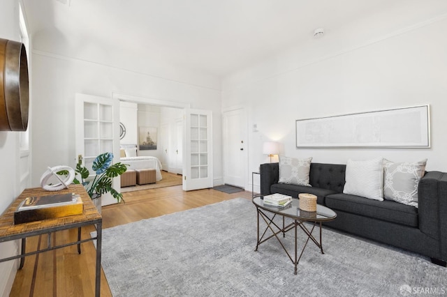 1015 Ashbury St Unit 3, San Francisco, CA 94117 - living room featuring wood finished floors and french doors