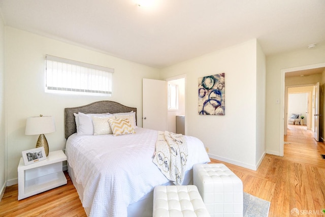 311 Linden Ave, San Bruno, CA 94066 - bedroom featuring baseboards and light wood finished floors