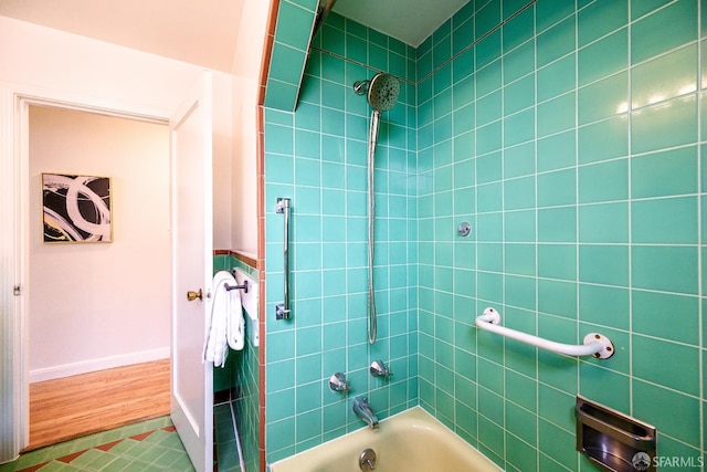 311 Linden Ave, San Bruno, CA 94066 - bathroom with baseboards and shower / bathing tub combination