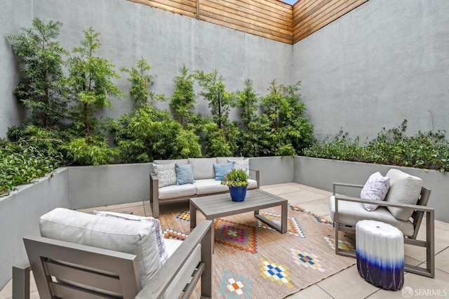 view of patio / terrace with an outdoor hangout area