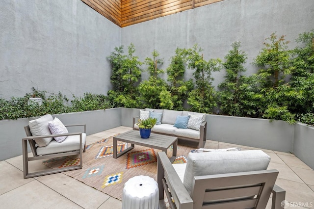 view of patio with outdoor lounge area