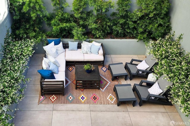 view of patio / terrace featuring an outdoor hangout area