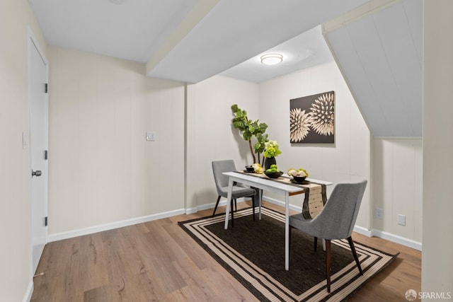 office featuring hardwood / wood-style flooring